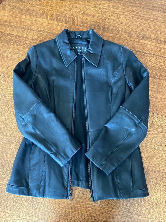 Siena Studio Jackets & Blazers - Black leather jacket, size medium
